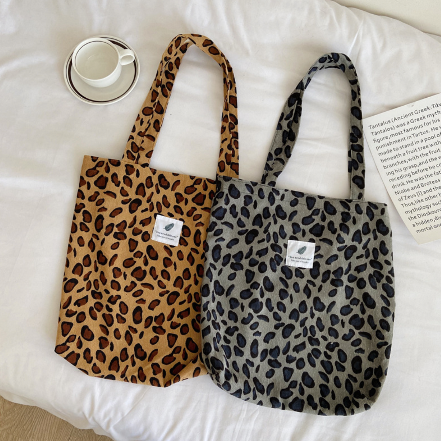 Leopard Thin Corduroy Bag