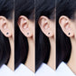 Tiny Black Geometric Stud Earrings