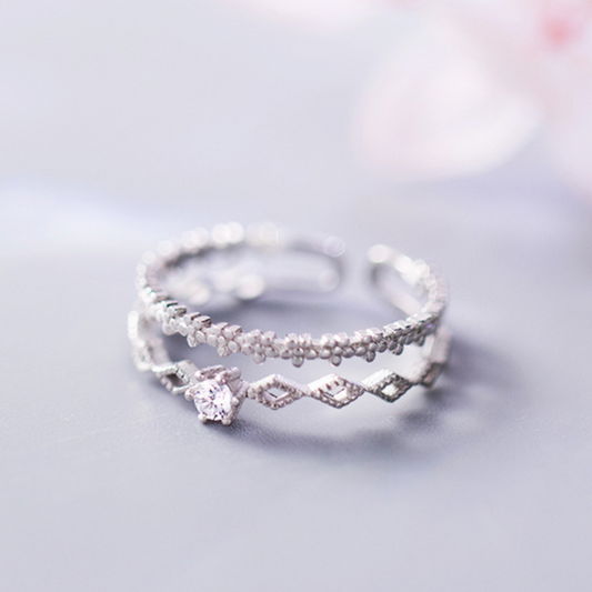 Double Band Ornate Ring