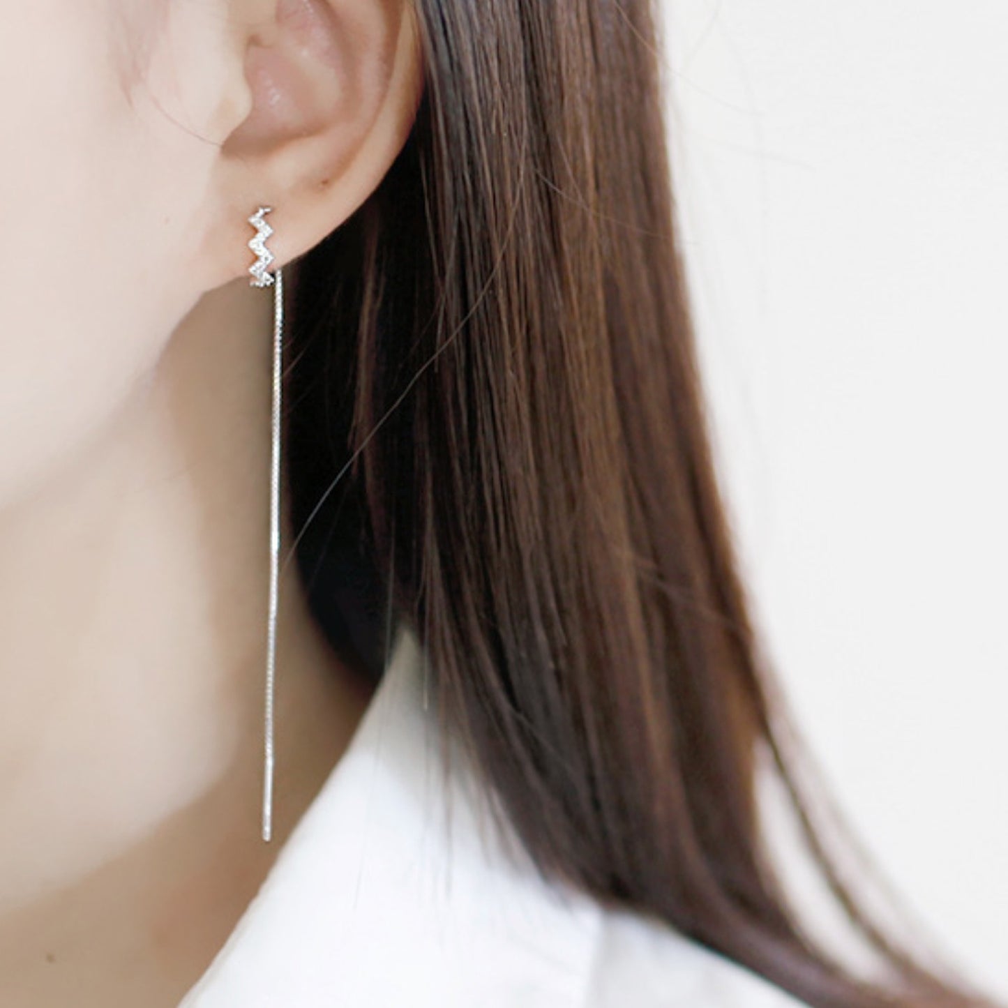 Chain Threader Earrings with Ear Cuff