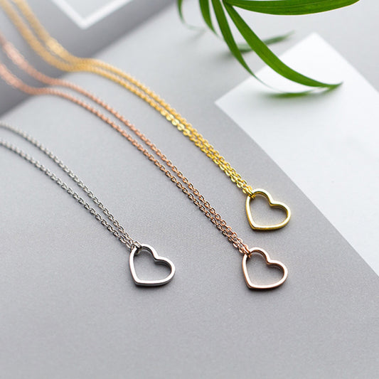Simple Heart Pendant Necklace