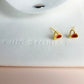 Red and Gold Heart Stud Earrings