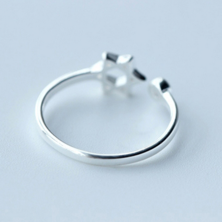 Star Open Silver Ring