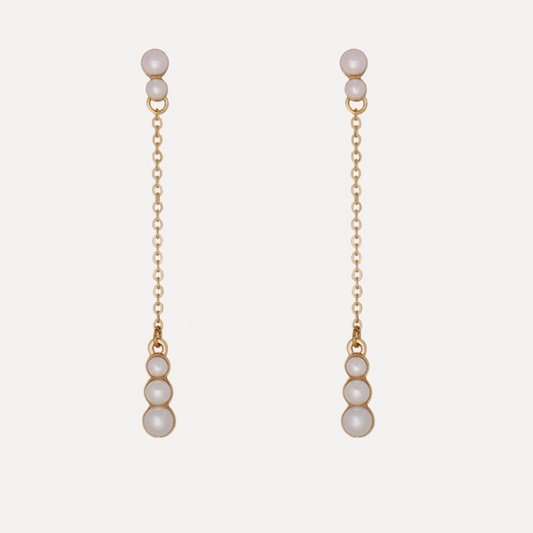Chain Pearl Clip On Earring