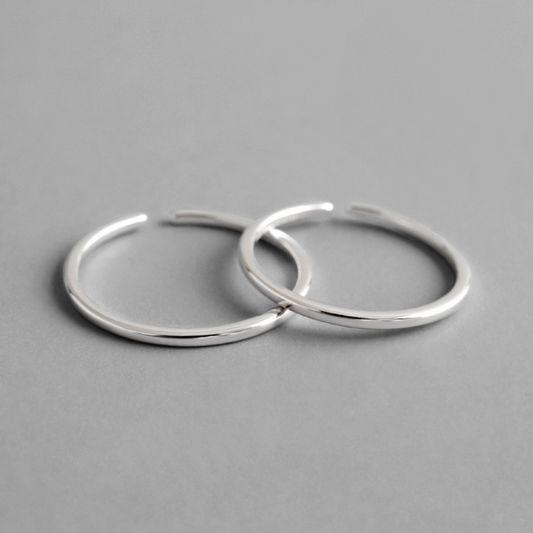 Polished Silver Stacking Ring