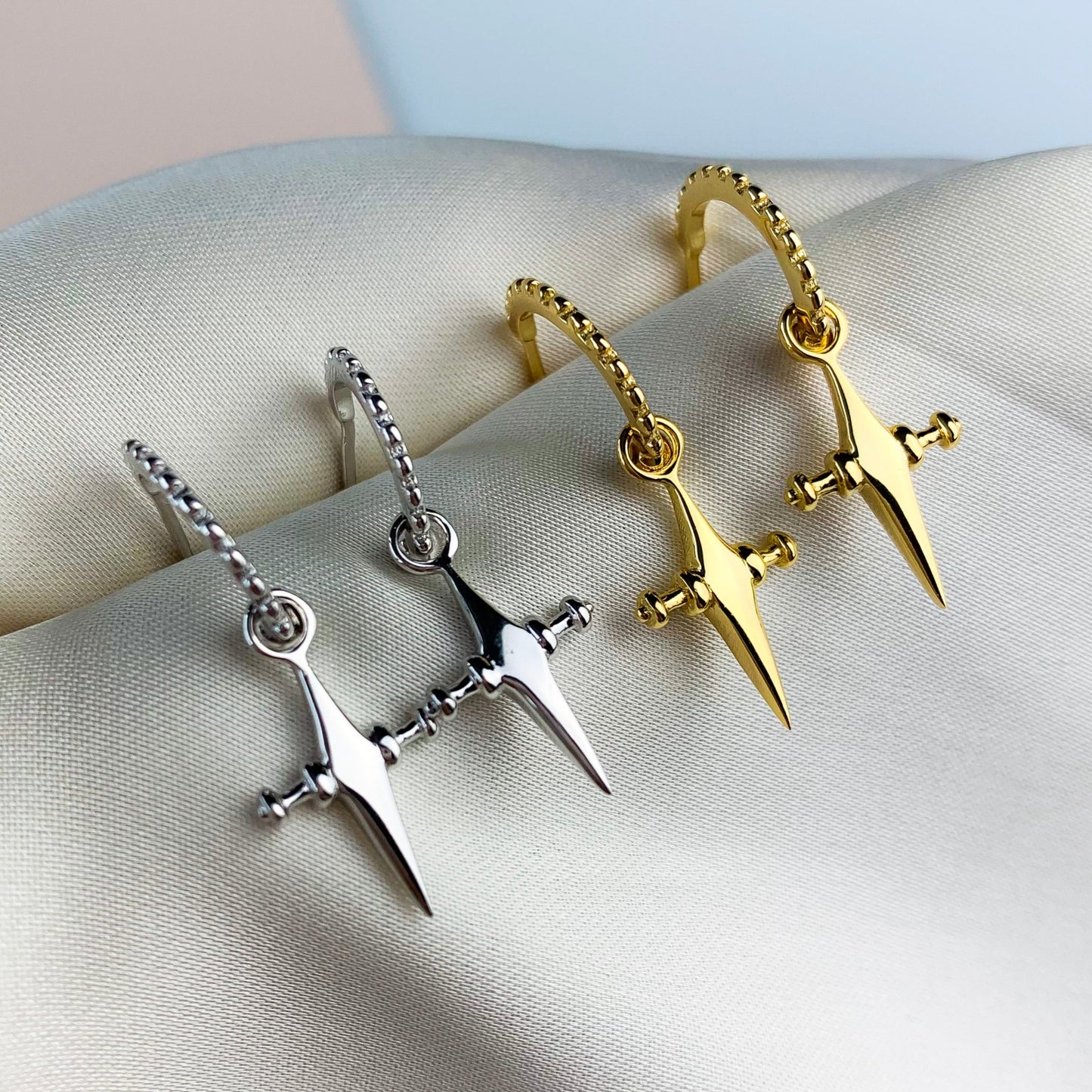 Dangle Cross Earrings