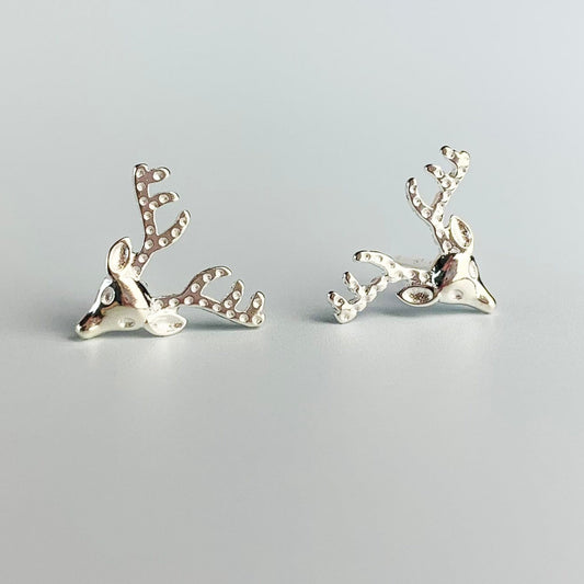 Stag Head Stud Earrings