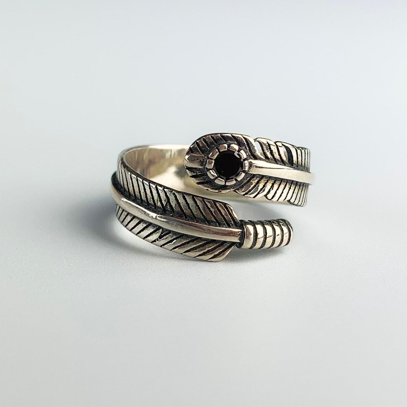 Adjustable Feather Spiral Ring
