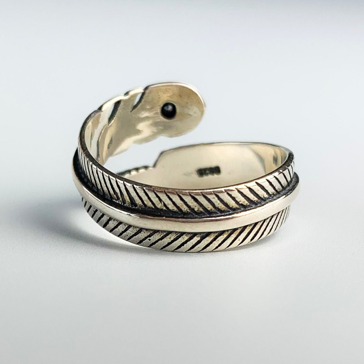 Adjustable Feather Spiral Ring