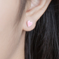 Pink Heart Stud Earrings