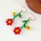 Threader Floral Bead Earrings