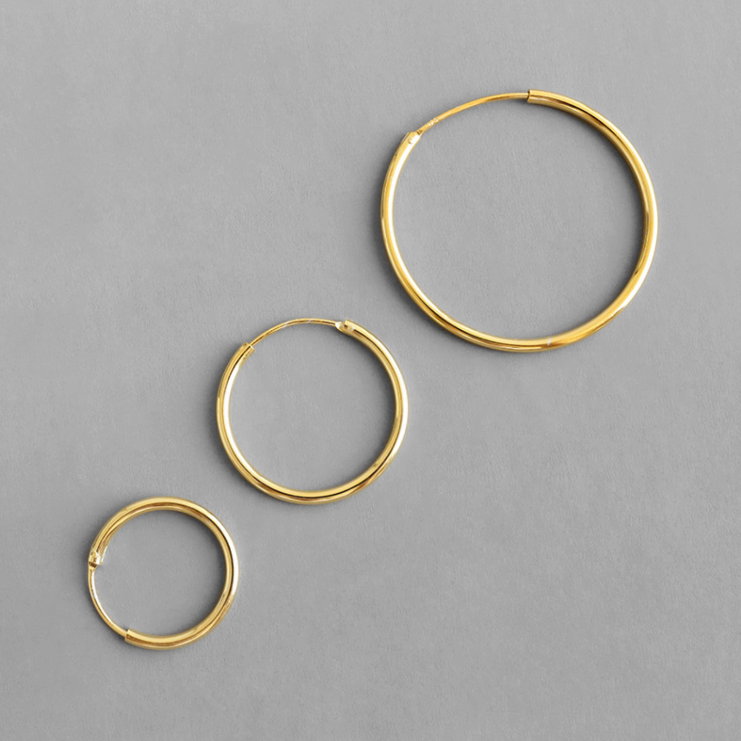 Gold Sleeper Hoop Earrings