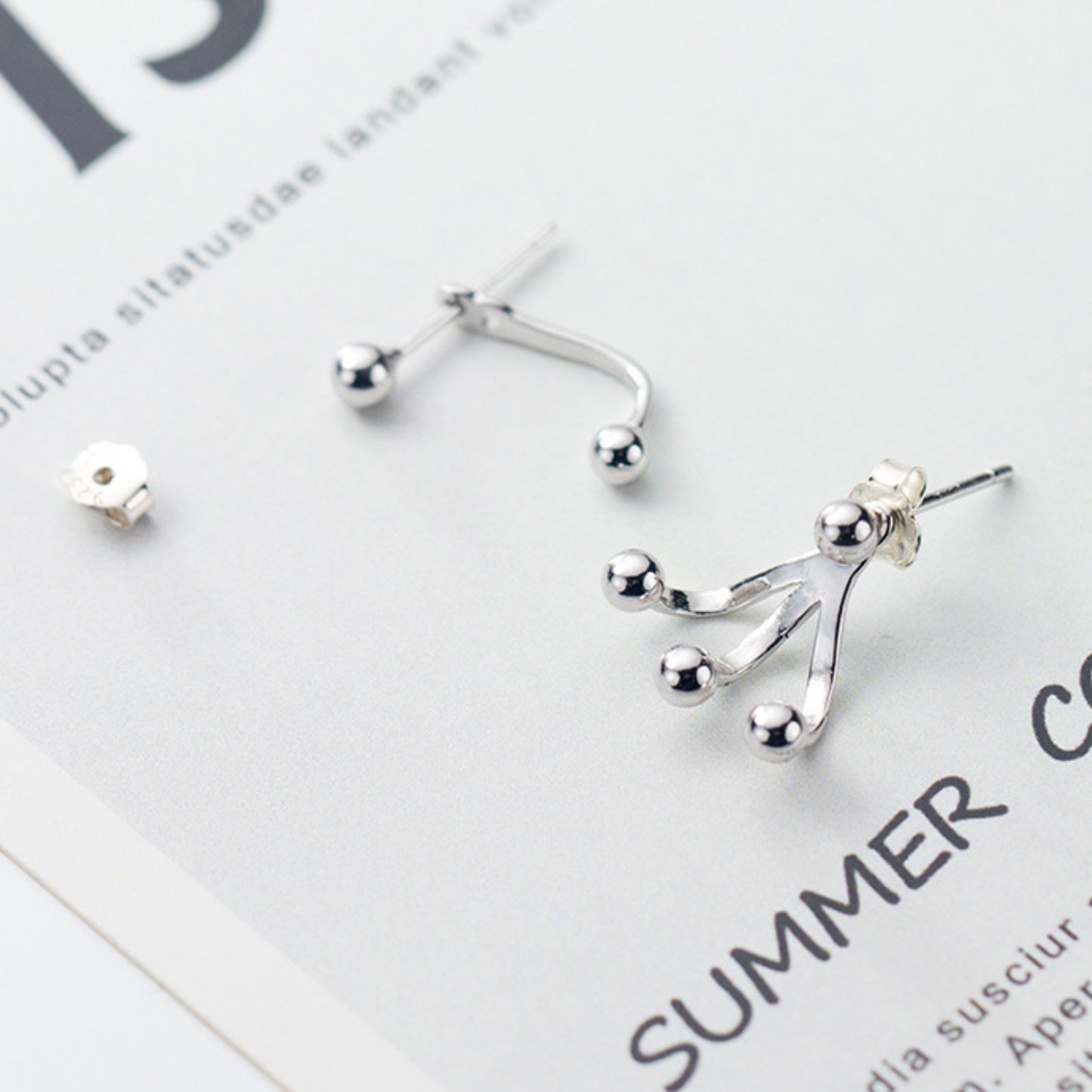 Asymmetrical Ear Jacket Stud Earrings