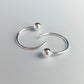 Silver Small Hugging Hoops