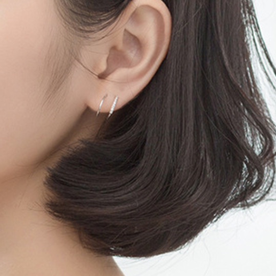 Crystal Spiral Hoop Earrings