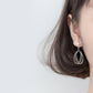 Oval Dangle Stud Earrings