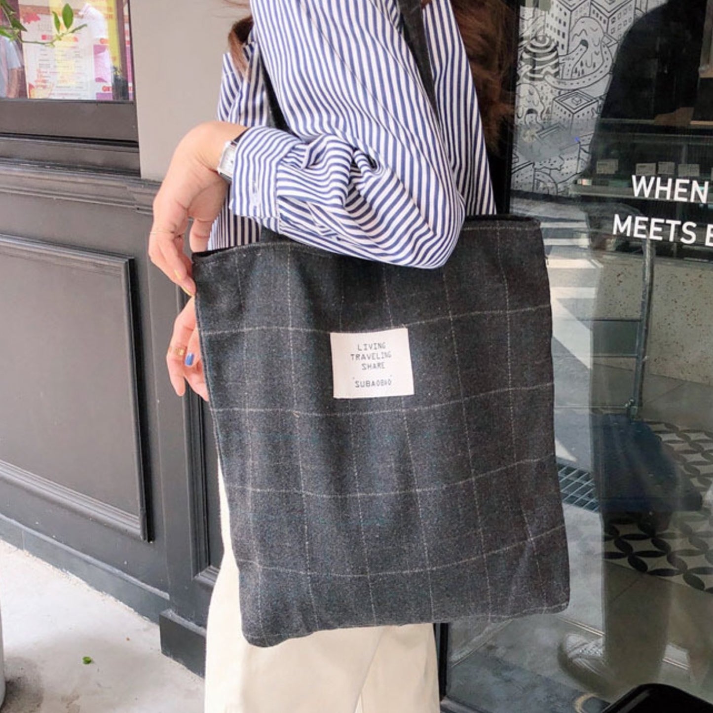 Flannel Tote Bag