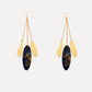 Blue & Gold Resin Earrings