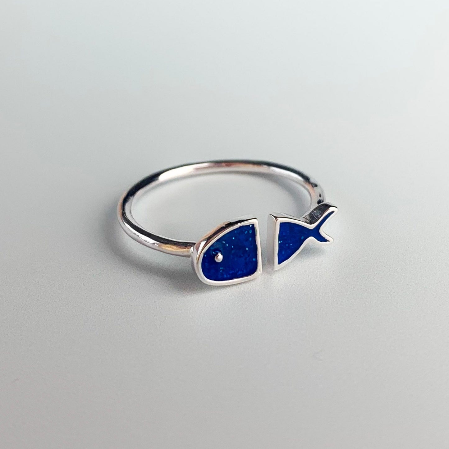 Blue Fish Adjustable Ring