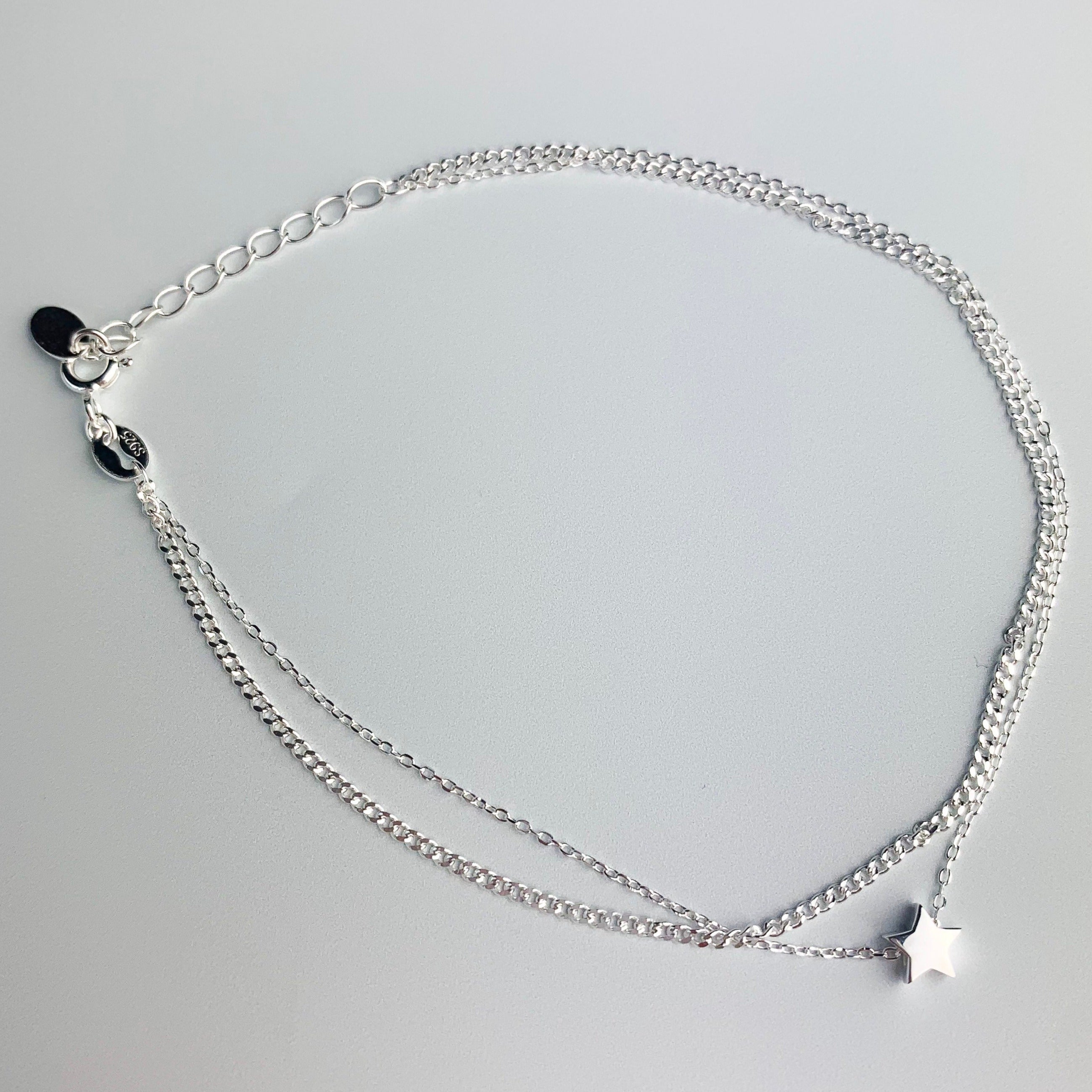 Double on sale chain anklet