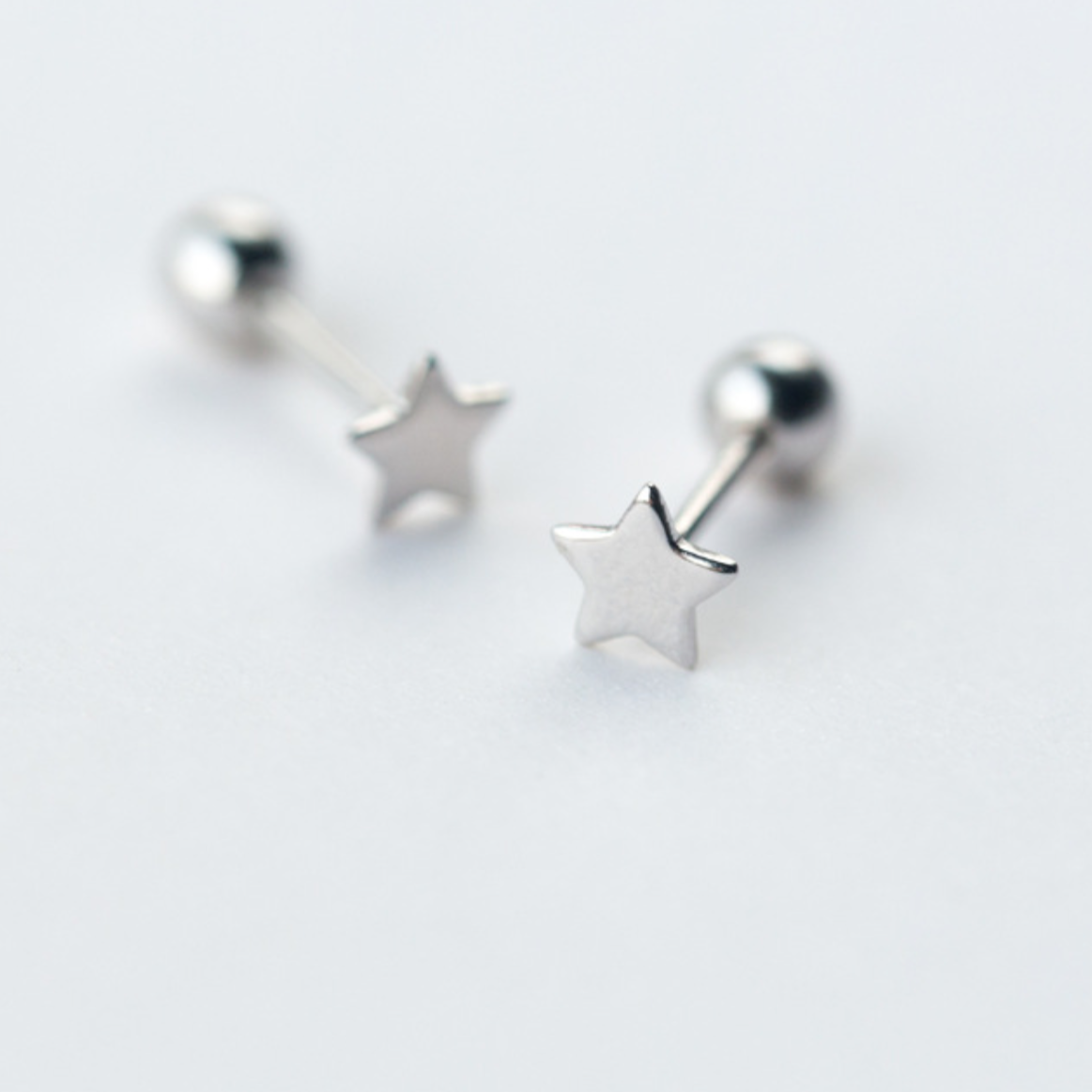 Star Screw Back Earrings