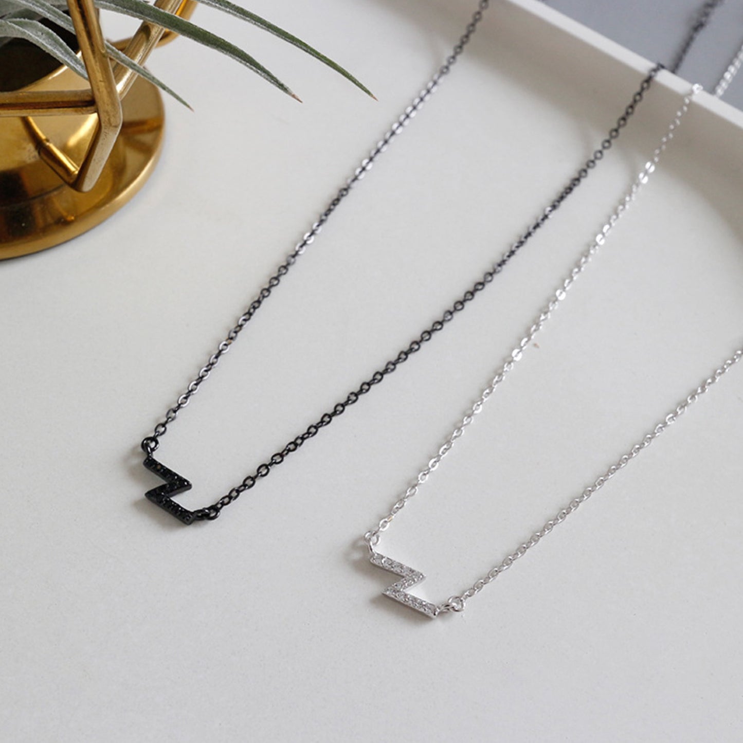 Lightning Bolt Pendant Necklace