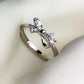 Crystal Bow Adjustable Ring
