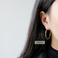 Gold Sleeper Hoop Earrings