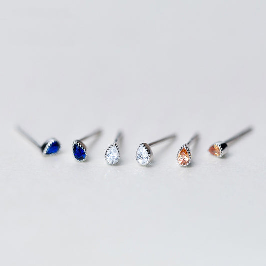 Crystal Teardrop Stud Earrings