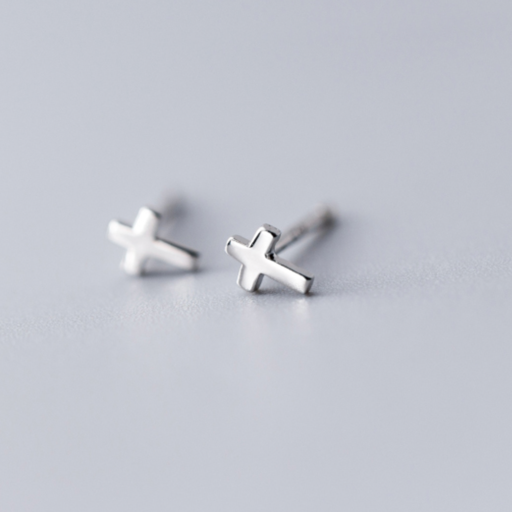 Tiny Geometric Stud Earrings