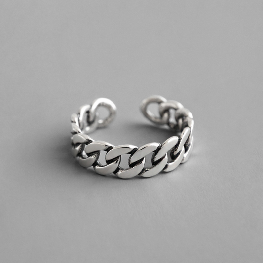 Chain Link Design Adjustable Ring