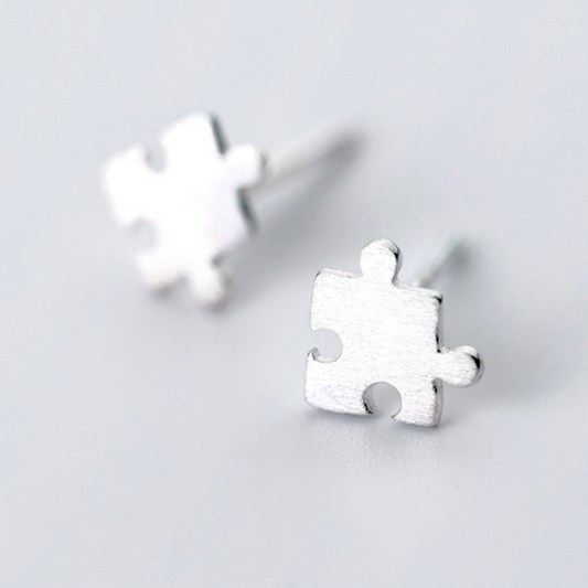 Jigsaw Piece Stud Earrings