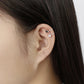 Black or White Crystal Ear Cuff