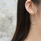 Pearl Circle Drop Stud earrings