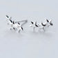 Silver Star Climber Earrings