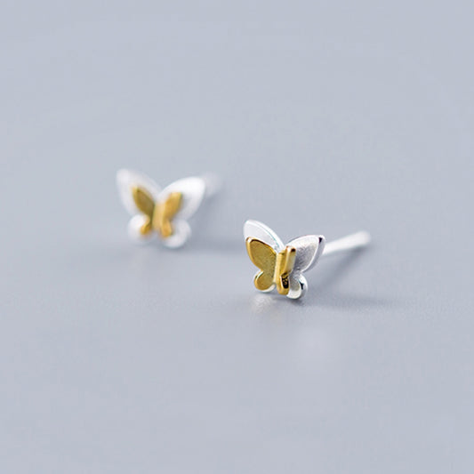 Butterfly Double Layer Stud Earrings