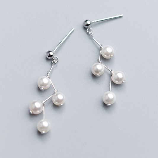 Pearl Scatter Drop Earrings