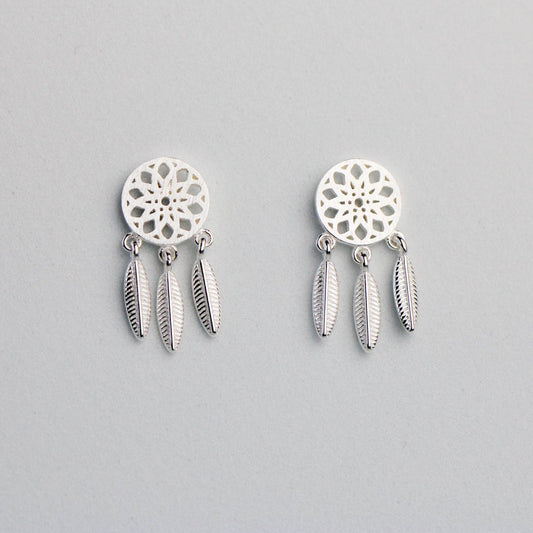 Dream Catcher Dangle Stud Earrings