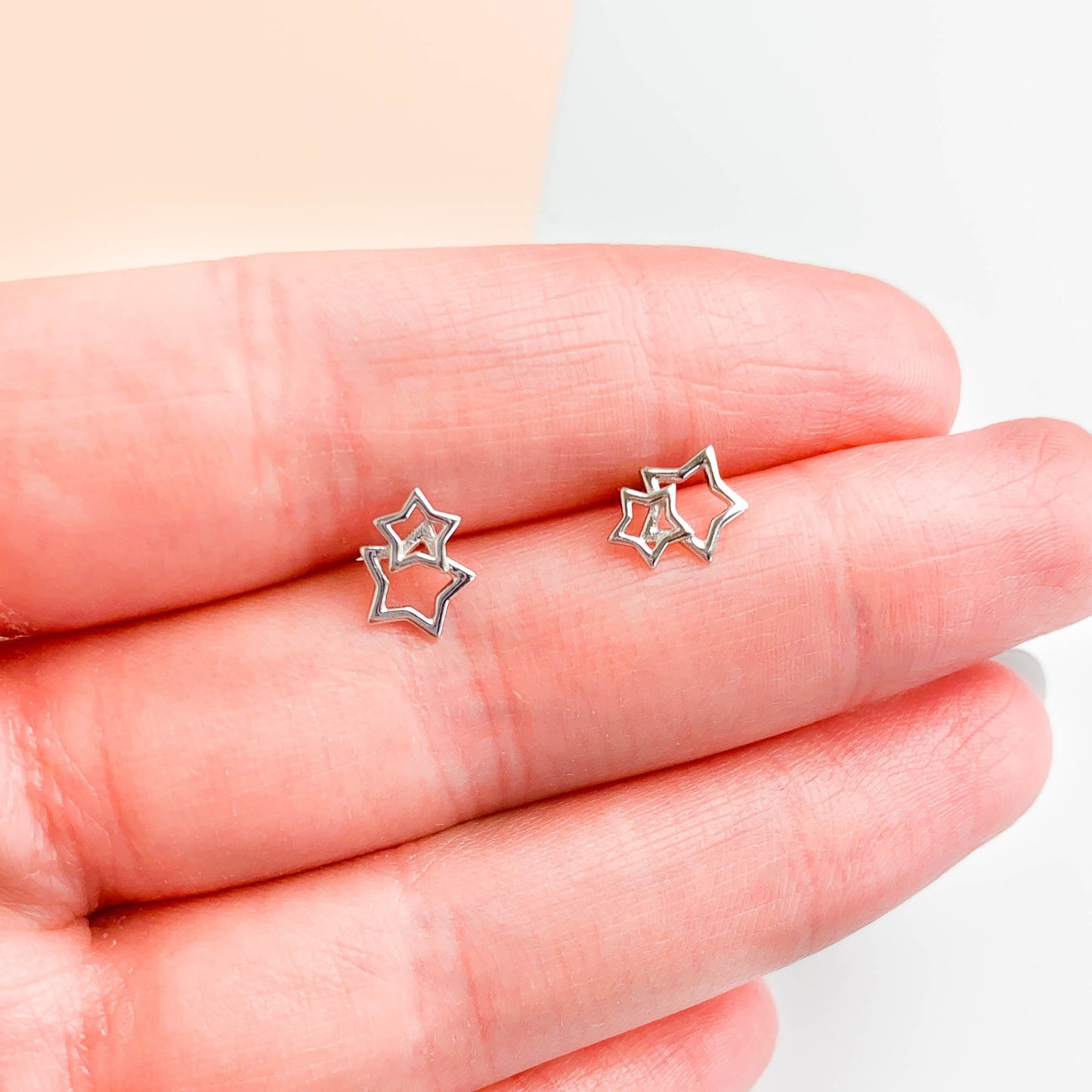 Double Star Stud Earrings