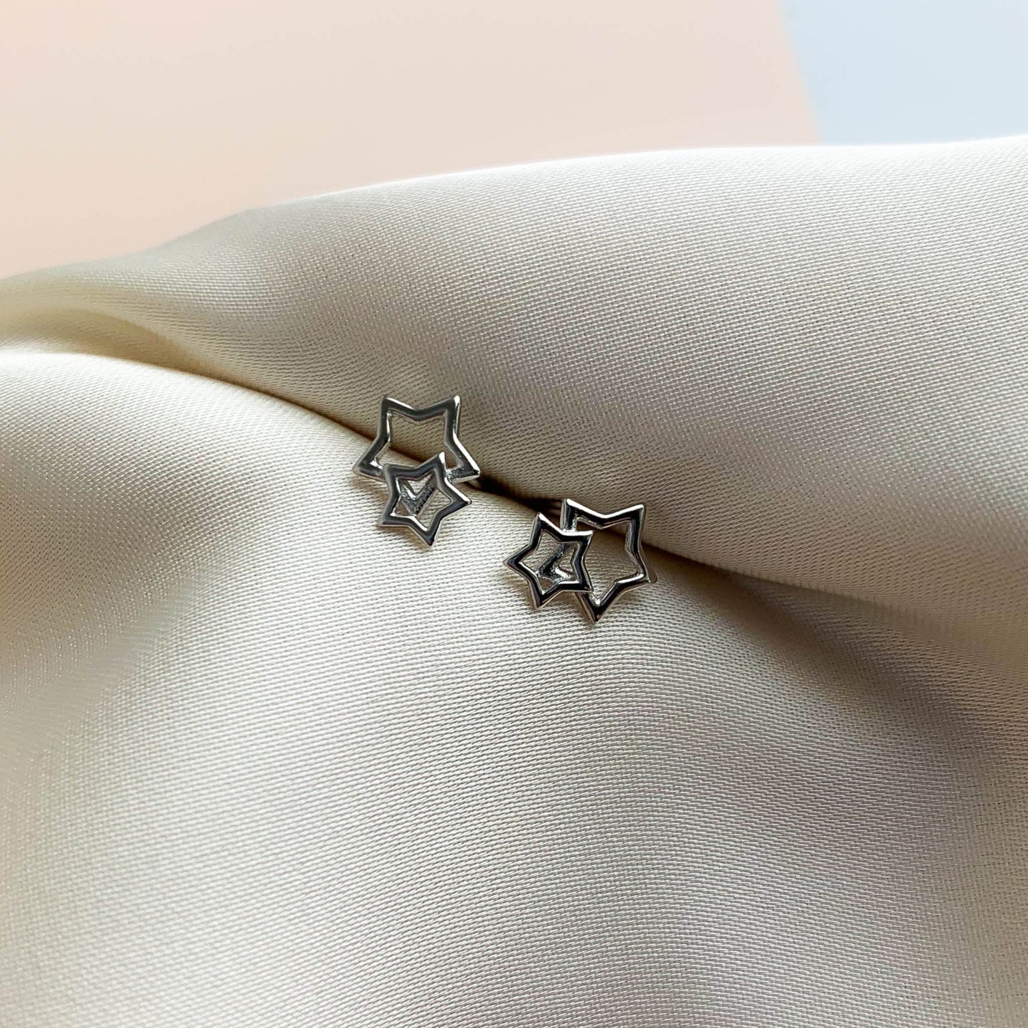 Double Star Stud Earrings