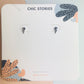 Tiny Fishbone Stud Earrings