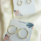Gold Sleeper Hoop Earrings