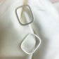Large Rectangle Stud Earrings