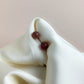 Red Speckled Crystal Ball Stud Earrings