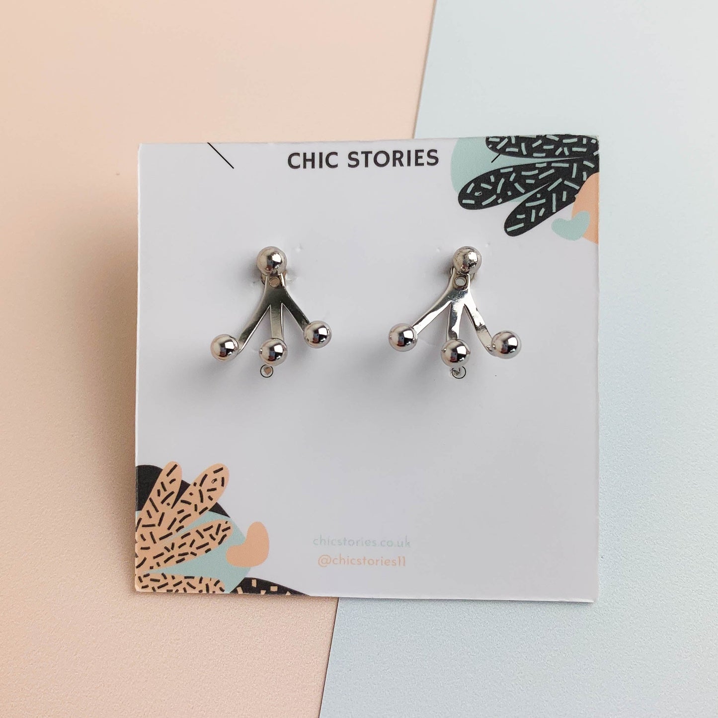 Asymmetrical Ear Jacket Stud Earrings