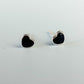 Tiny Black Geometric Stud Earrings