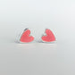 Pink Heart Stud Earrings