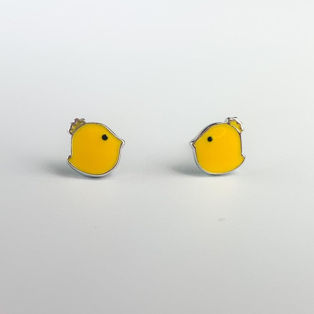 Yellow Chick Stud Earrings