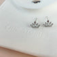 Tiny Crown Stud Earrings