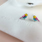Colourful Bird Stud Earrings